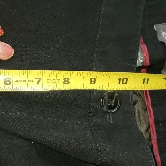 Eddie Bauer Curvy Fit Spandex Black Pocketed High Rise‎ Zippered Sz 8L Pants - Picture 9 of 11